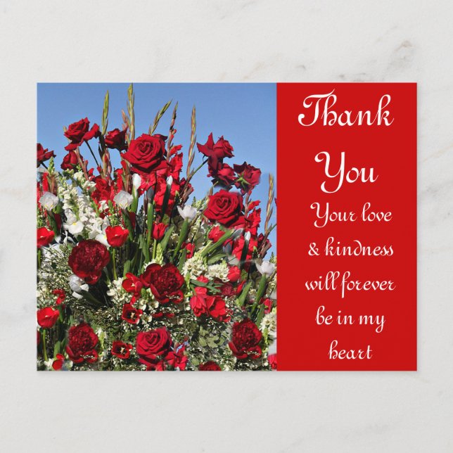 Cartão Postal Rosa-r-Vermelho (Frente)