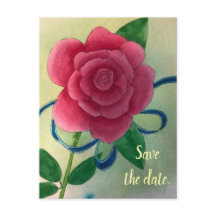 Rosa Rosa Rosa Azul Fita Salvar Cartões-postais de