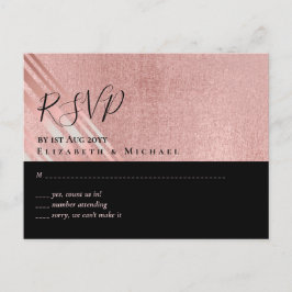 Cartão Postal Rosa, RSVP de aparência de pinheiro preto Dourado