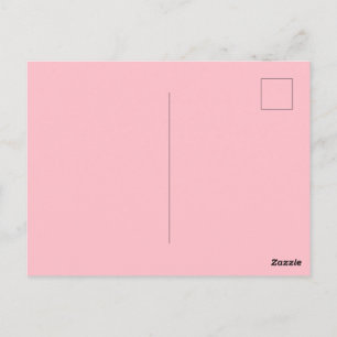 Cartão Postal Rosa Sólido Personalizado Design de