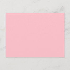 Cartão Postal Rosa Sólido Personalizado Design de 
