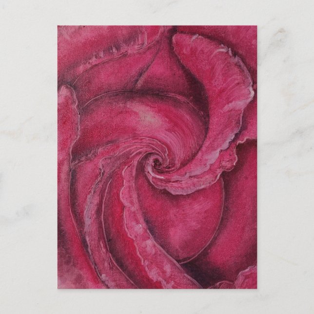 Cartão Postal Rosa vermelha fechada (Frente)