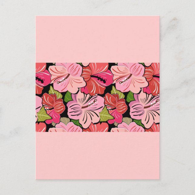 Cartão Postal rosa-vermelho (Frente)