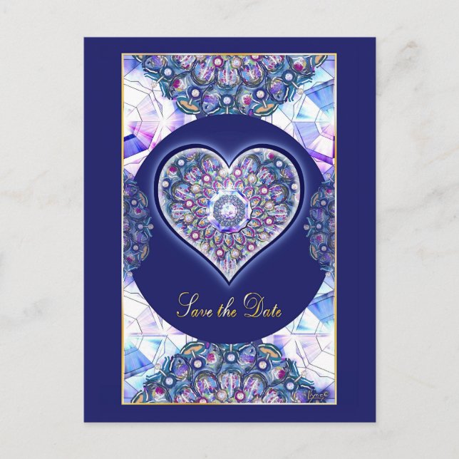 Cartão Postal Rosace Azul (Frente)