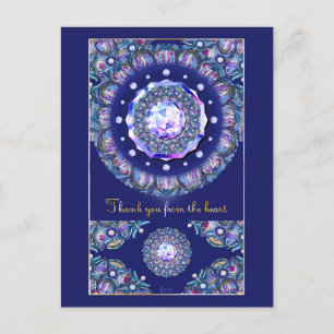 Cartão Postal Rosace Azul