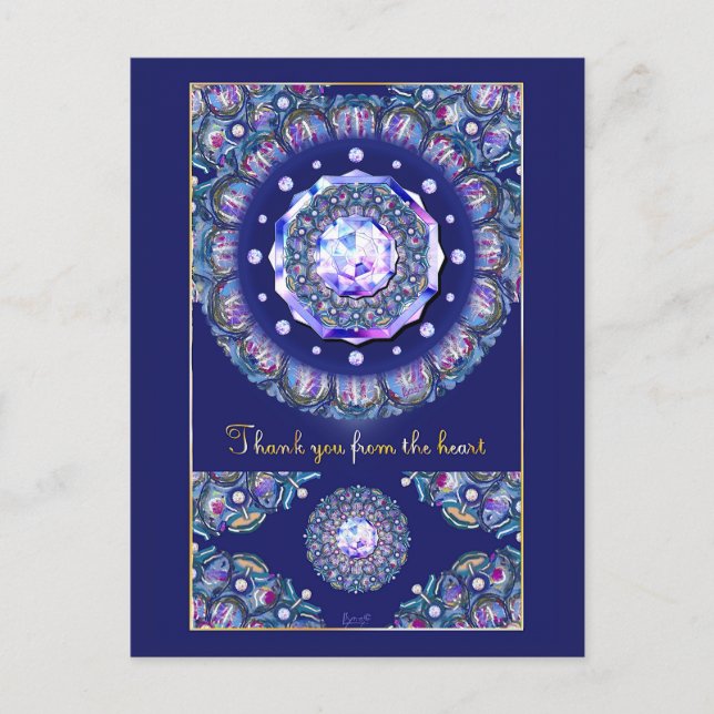 Cartão Postal Rosace Azul (Frente)