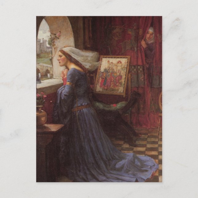 Cartão Postal Rosamunda Justa à Janela (Frente)