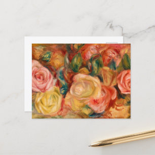 Cartão Postal Rosas, 1912, por Pierre-Auguste Renoir