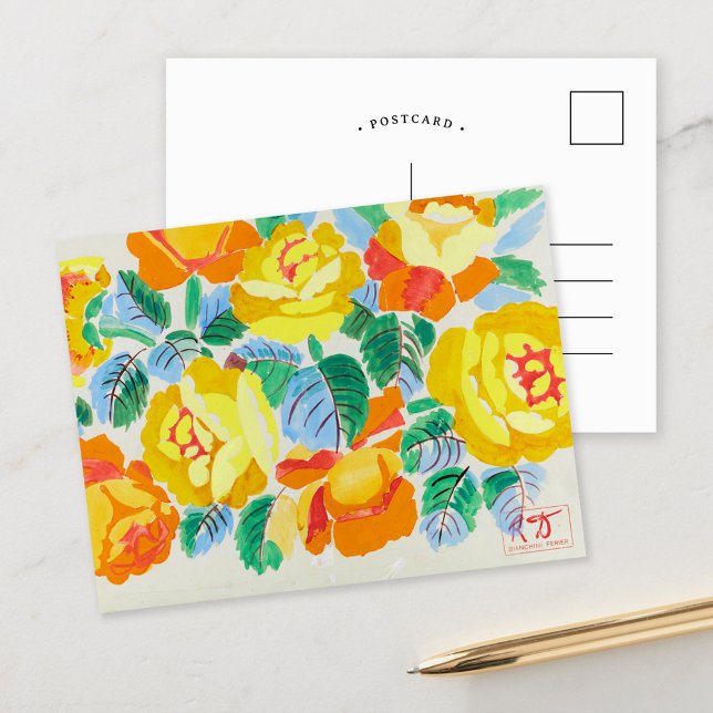 Cartão Postal Rosas Amarelas | Raoul Dufy (Criador carregado)