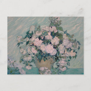 Cartão Postal rosas brancas-1890-vincent van gogh