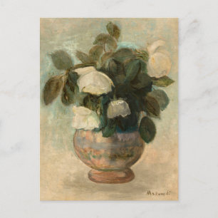Cartão Postal Rosas Brancas   Tadeusz Makowski