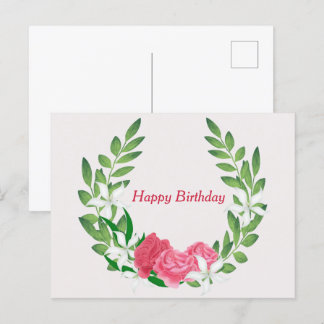 Cartão Postal Rosas de aniversário