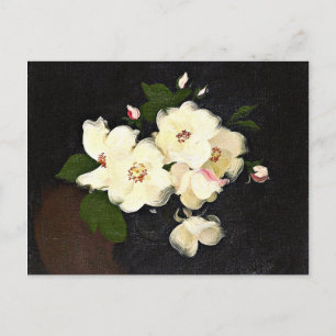 Cartão Postal Rosas de Natal, pintura de arte