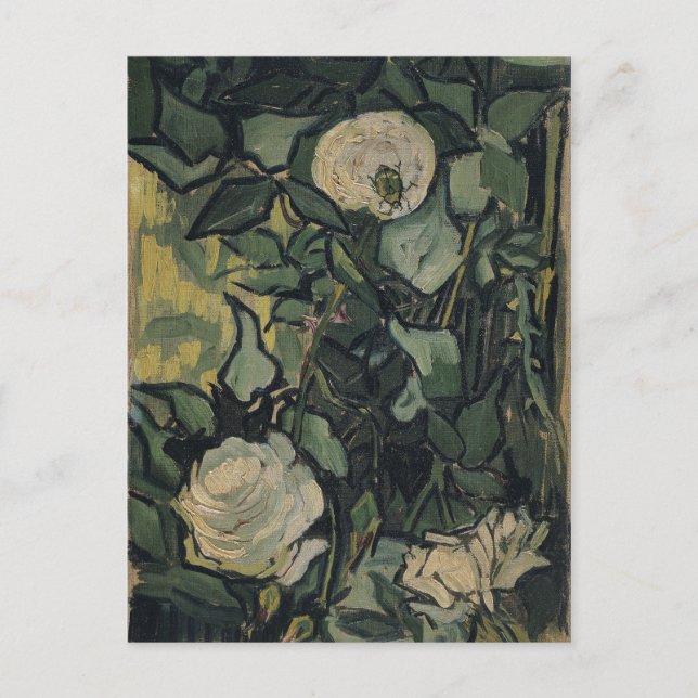 Cartão Postal Rosas de Vincent Van Gogh (Frente)