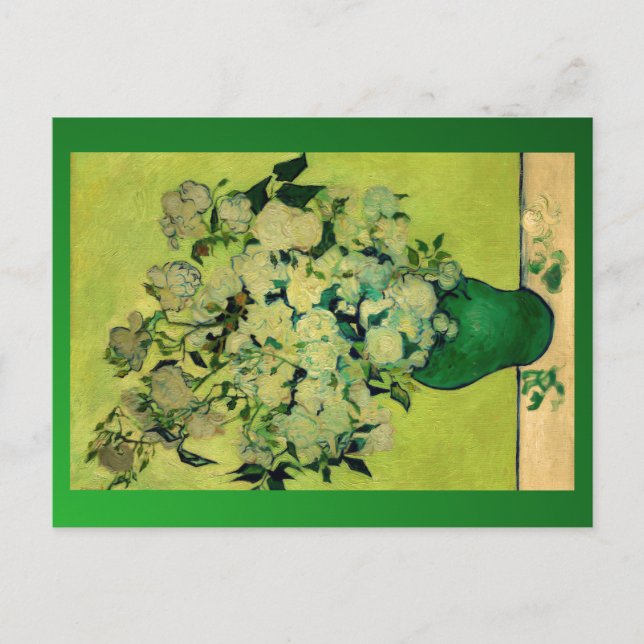 Cartão Postal Rosas de Vincent Van Gogh (Frente)