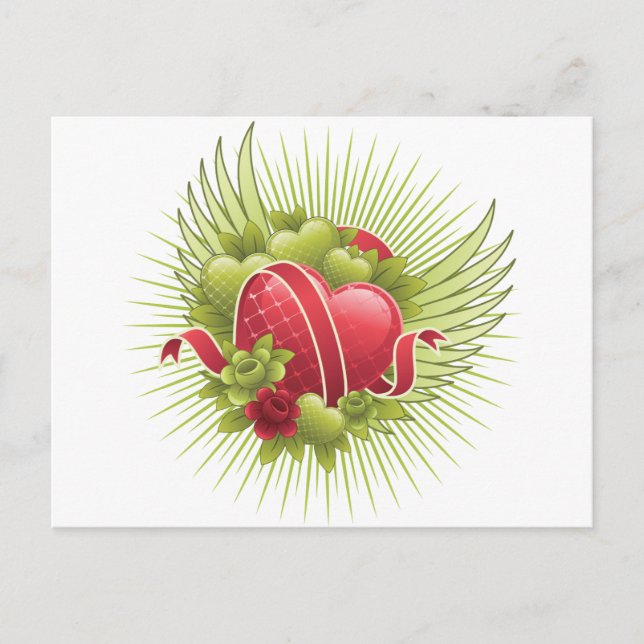 Cartão Postal Rosas e Asas (Frente)