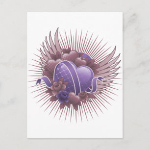 Cartão Postal Rosas e Asas