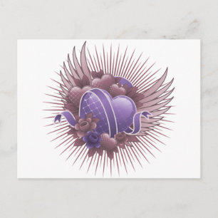 Cartão Postal Rosas e Asas