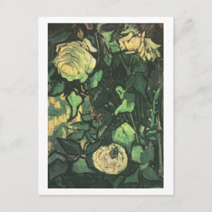 Cartão Postal Rosas e besouro, Van Gogh Fine Art