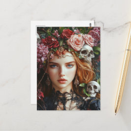 Cartão Postal Rosas e Caveiras de Perséfone