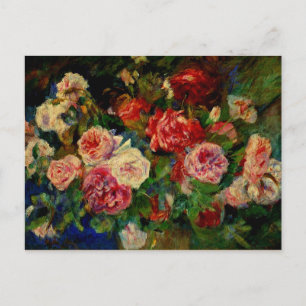 Cartão Postal Rosas, famoso quadro de Renoir,
