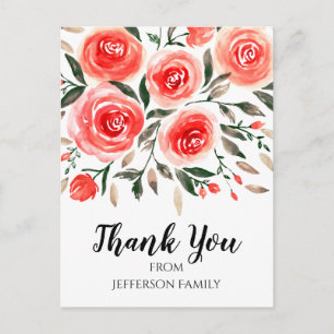 Cartão Postal Rosas Florais De Cor Vermelha Cor Vermelha Rosa Ob