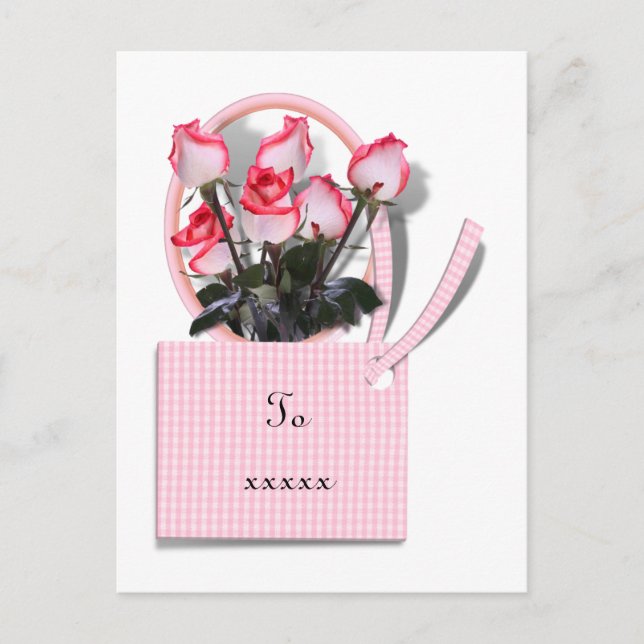 Cartão Postal Rosas para alguém especial no Dia de as mães (Frente)