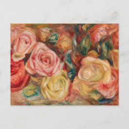 Cartão Postal Rosas - Pierre Auguste Renoir