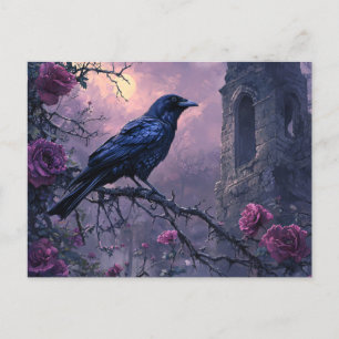 Cartão Postal Rosas Raven Raven Gótica