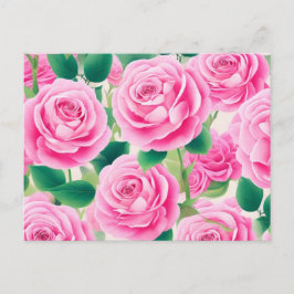 Cartão Postal Rosas Rosa
