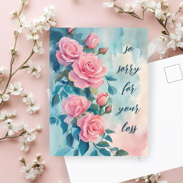 Cartão Postal Rosas Rosas Vermelhas PEÇO DESCULPAS PELA PERDA En