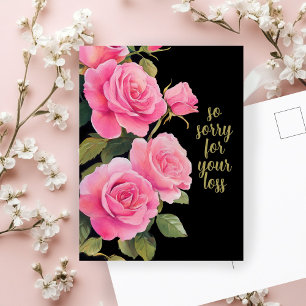 Cartão Postal Rosas Rosas Vermelhas SORRIA PELA PERDA PERSONALIZ