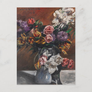 Cartão Postal Rosas, Tulipas e Lilases   Lovis Corinth