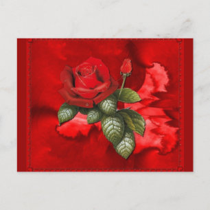 Cartão Postal Rosas vermelhas