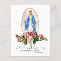 Rosas Virgem Maria Religiosas Elegantes Vintage