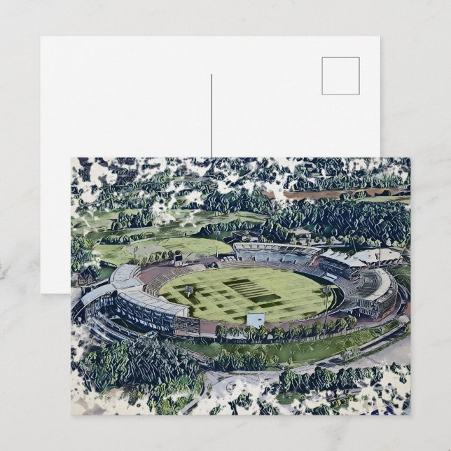 Cartão Postal Rose Bowl Southampton Cricket Ground Artistic (Frente/Verso)