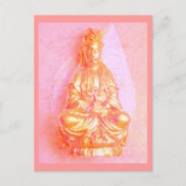 Cartão Postal Rose-Gold Kwan Yin postcard