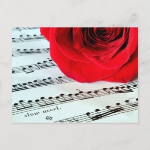 Cartão Postal Rose & Music -Amante da Música