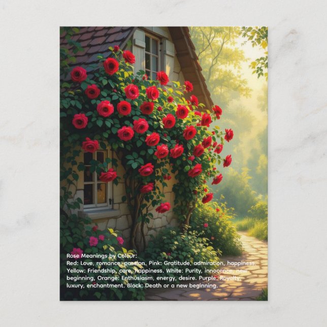 Cartão Postal Rose Symbolism (Frente)
