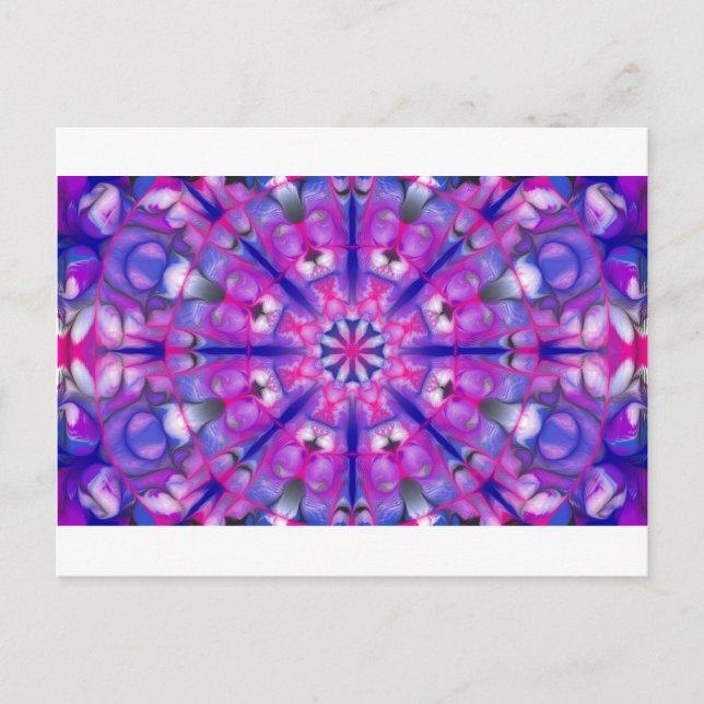 Cartão Postal roseandbluemandala (Frente)