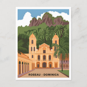Cartão Postal Roseau Dominica Vintage
