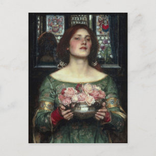 Cartão Postal Rosebuds por John William Waterhouse