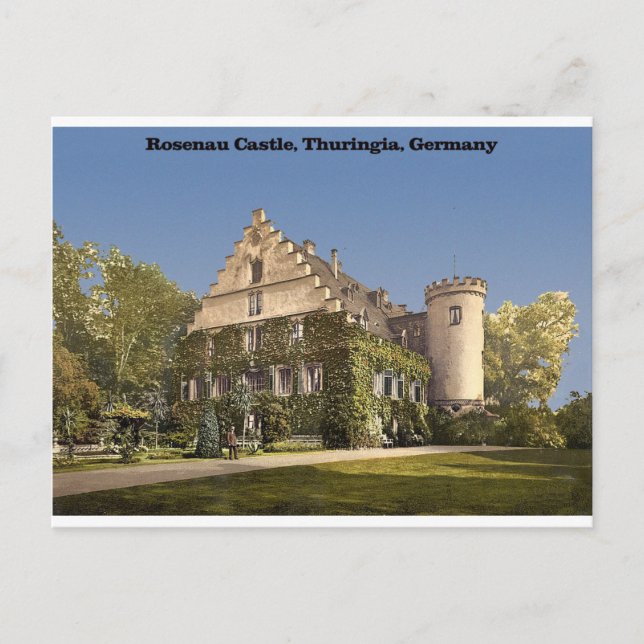 Cartão Postal Rosenau Castle, Thuringia, Germany (Frente)