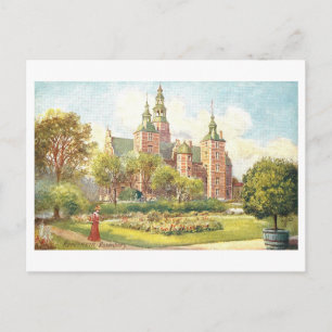 Cartão Postal Rosenborg Antigo, Copenhague, Dinamarca