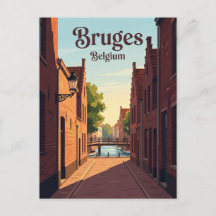 Cartão Postal Rosenhoedkaai Beco Bélgica