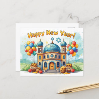 Cartão Postal Rosh Hashanah Ano Novo Judaico