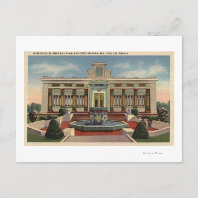 Cartão Postal Rosicrucian Park, Rosa-Croix Sciene Bldg (Frente)
