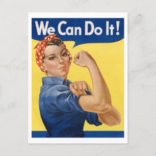Cartão Postal Rosie, a Vintage Riveter