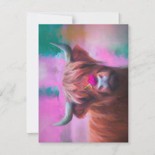 Cartão Postal "Rosie of the Highlands" - Retrato de Vaca Highlan