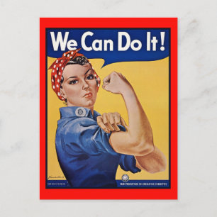 Cartão Postal Rosie the Riveter: Forte Empoderamento feminino